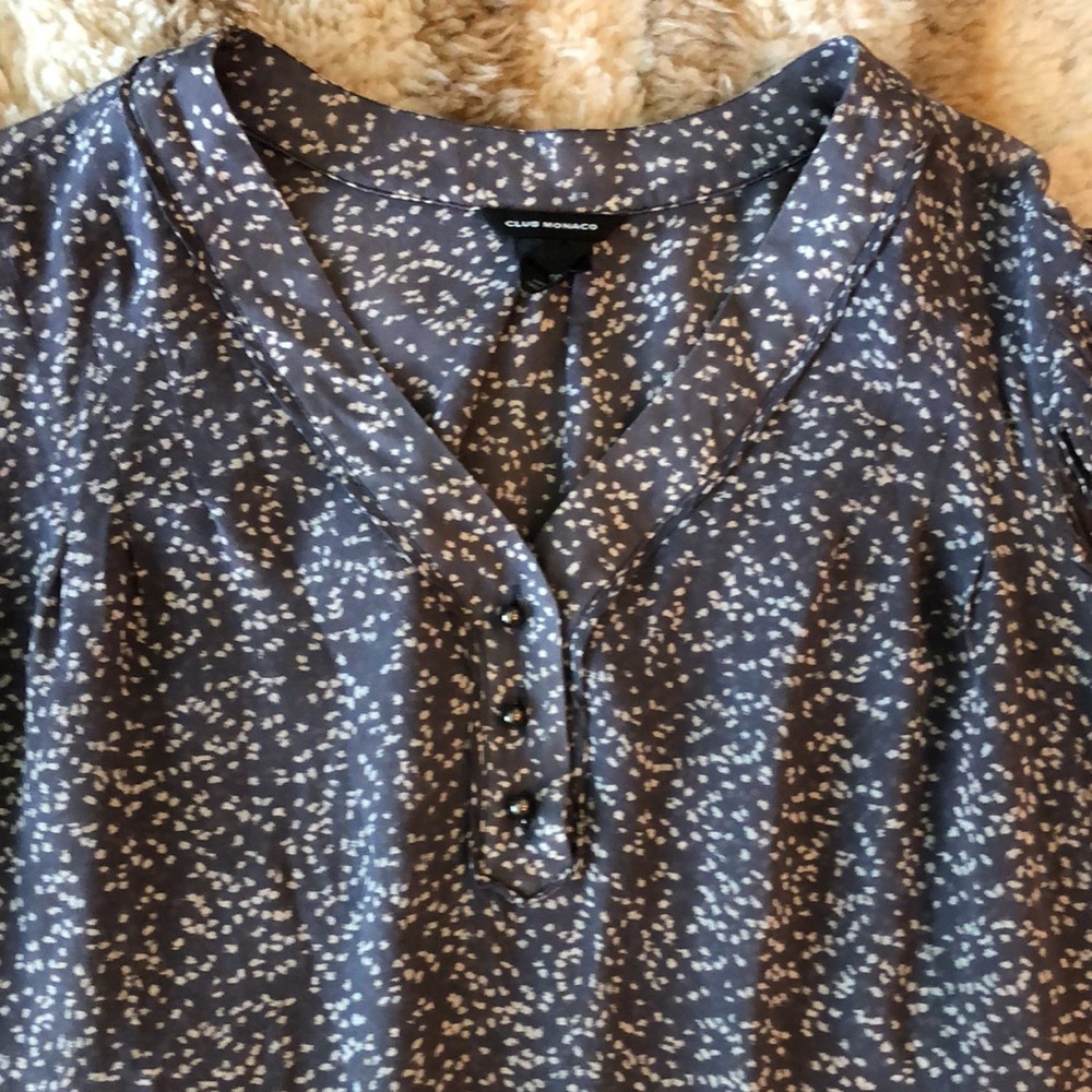 Like new! - CLUB MONACO Balloon Sleeve Floral Print Peasant  Mini Dress - Picture 2 of 6